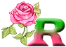 Alphabet, printemps, rose
