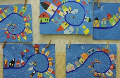 Idée art Pinterest : Paysage sur une spirale