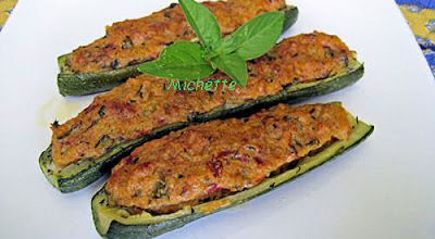 Courgettes soufflées aux légumes et aux herbes