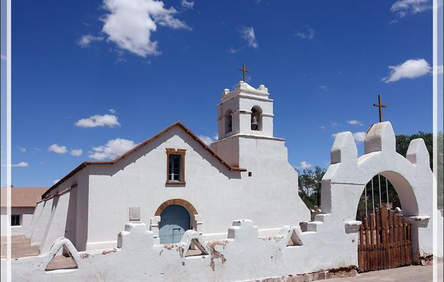 13/03/2022 : après une matinée pénible (départ matinal, avion, 1h30 de voiture en plein désert), découverte, sous un soleil brûlant, de San Pedro de Atacama