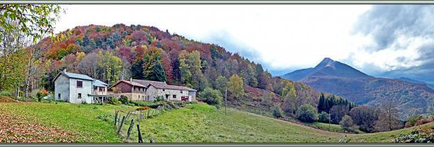 Le Picon : couleurs d'automne au Col de Las Parets avec le Cagire en arrière plan - Milhas - 31