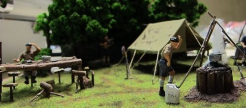 Maquettes des copains : le camp scout
