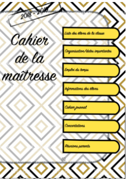 Cahier de la maitresse 2018 ! 