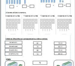 Exercices CP sur les nombres de 60 à 79