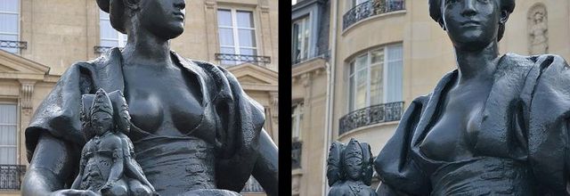 Parvis du Musée d'Orsay : les six continents : L'Asie