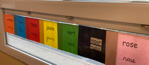 Affiche A4 des noms des couleurs