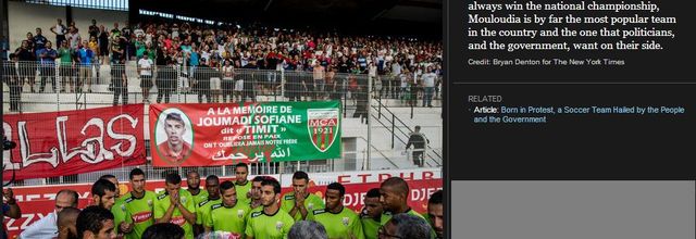 New york times qui parle du Mouloudia