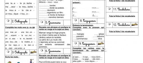 Plan de travail CE1 2013-2014 numéro 5
