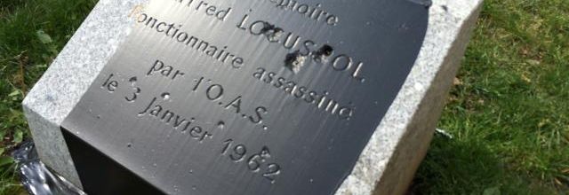 Aubergenville : La stèle en hommage aux soldats d'Afrique du Nord vandalisée