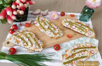 Tartine gourmande aux asperges