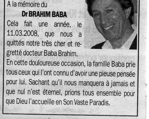 Docteur Baba Brahim