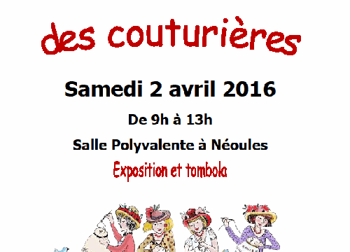 Puces des couturières à Néoules le 2 avril 2016