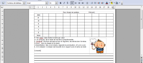 Evaluer en poésie: P.O.E.S I.E.