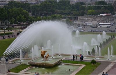 Jardins du Trocadéro : La fontaine de Varsovie