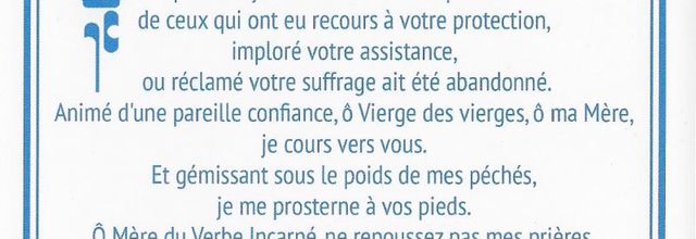 Prière du "Souvenez vous..."