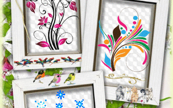 CADRES ANIME FLEURS ANIMAUX