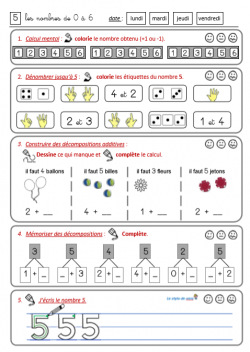 Les maths et moi (fichier nombres et calculs pour CP)