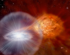 Sursaut d'éclat de la grande nova de 1901 : GK Persei