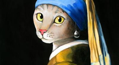 Tableau du samedi 103 : La jeune chatte à la perle