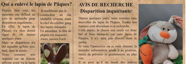 Qui a enlevé le lapin de Pâques ? Un escape game maison