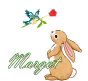 746  - Lapin et oiseau -