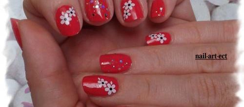 nail art fleur 