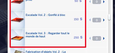 Compétence "Escalade"