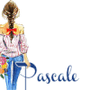 534 - Fille en jean et fleurs, signatures, gif animé, blinkie