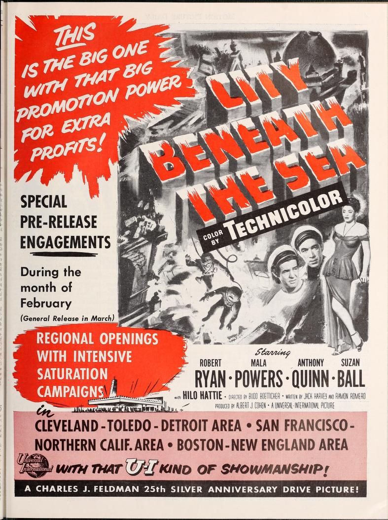 CITY BENEATH THE SEA BOX OFFICE USA 1953
