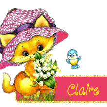 756 - Chat et oiseau - MUGUET - 1er mai
