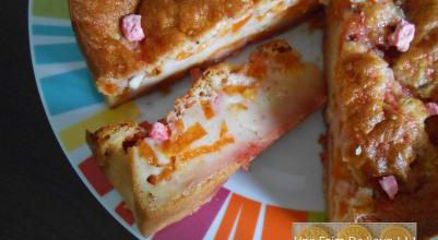 Clafoutis aux abricots & pralines roses