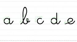 Frise alphabet en cursive