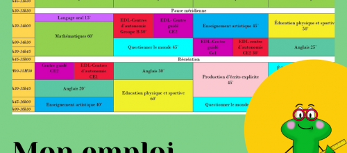 Mon emploi du temps en classe flexible 