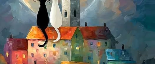 Tableau du samedi 290 : Deux chats sur les toits