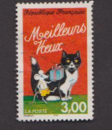 Timbre meilleurs voeux 1997 humoristique