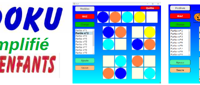 "4 par 4" : Petit jeu de sodoku simplifié et personnalisable