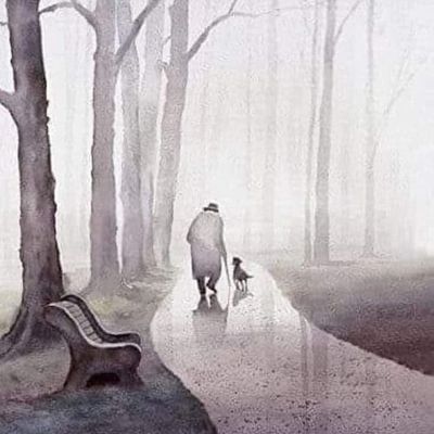 Homme et Chien au paradis