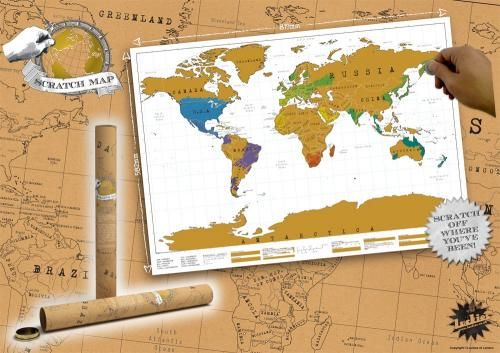 Carte du monde à gratter