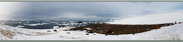 Photos panoramiques sur Antarctic Sound prises à partir des hauteurs de Brown Bluff - Péninsule Antarctique