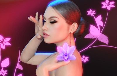 Fond d'écran : Femme de profil (DazStudio)