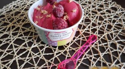 Glace minute à la framboise 