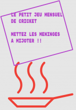 Petit jeu mensuel de Cricket - d'Août