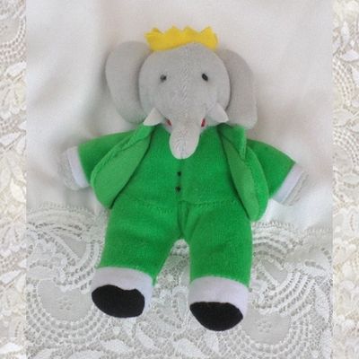 Doudou Peluche Lansay Babar l'éléphant 16 cm