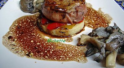 Grenadin de veau sur son lit de polenta et ses légumes