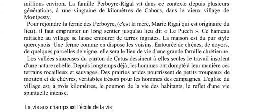Article dans "la Vie Quercynoise"