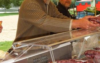 Foire bio "Colchique" le 15 septembre, Sylvain sur le stand