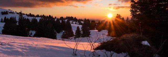 Telemark au soleil couchant