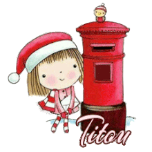 658 - La lettre au Père-Noël, animation, blinkie, signature, noël