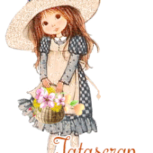 583 - Fille au panier - signature, blinkie, gif anime