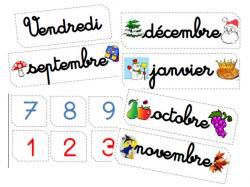 Calendrier pour le tableau à jour !!!